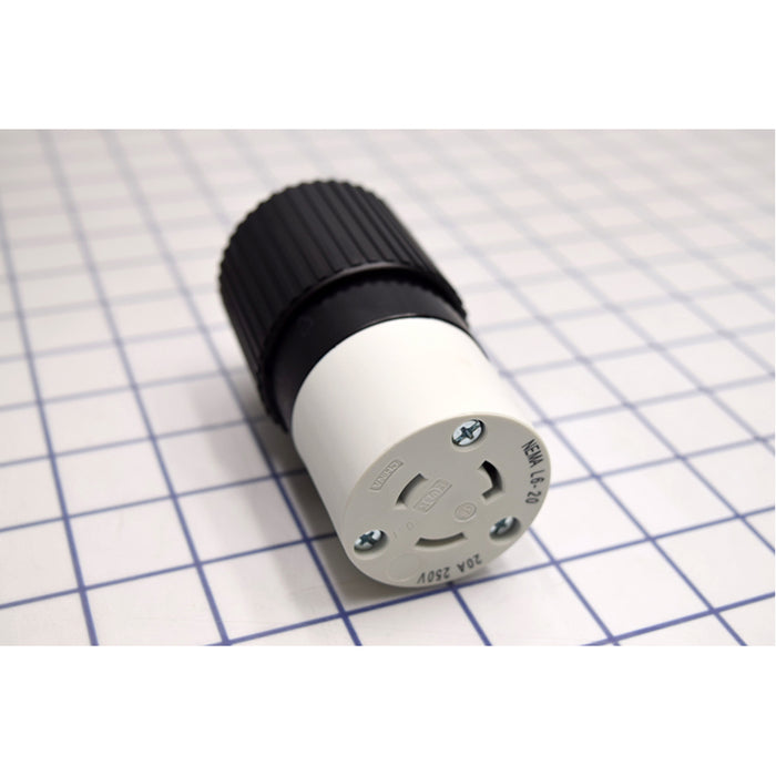 Bryant Locking Connector 20A 250V L6-20R Black And White (70620NC)