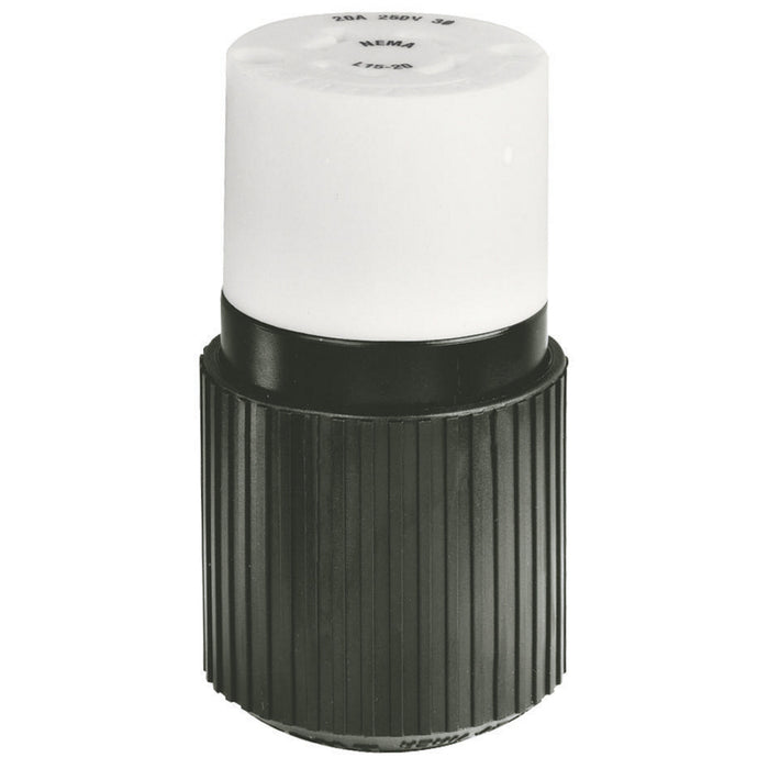 Bryant Locking Connector 20A 3PH 250V L15-20R Black And White (71520NC)