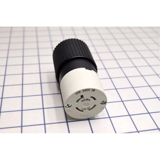 Bryant Locking Connector 20A 3PH 250V L15-20R Black And White (71520NC)