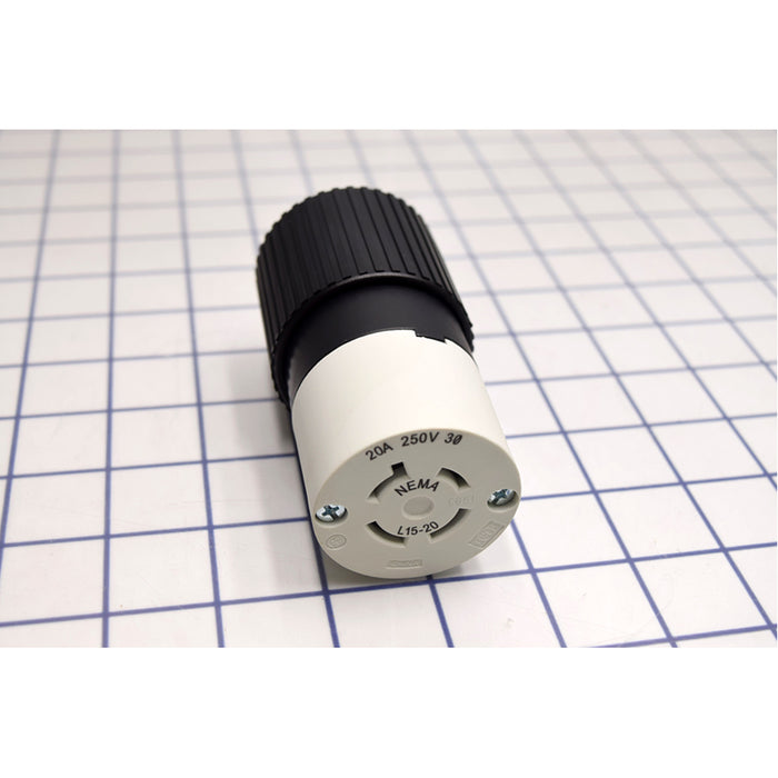 Bryant Locking Connector 20A 3PH 250V L15-20R Black And White (71520NC)