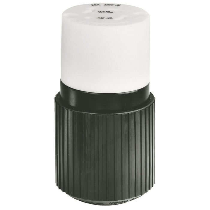 Bryant Locking Connector 20A 3PH 480V L16-20R Black And White (71620NC)