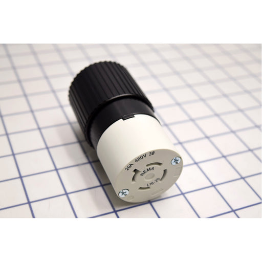 Bryant Locking Connector 20A 3PH 480V L16-20R Black And White (71620NC)