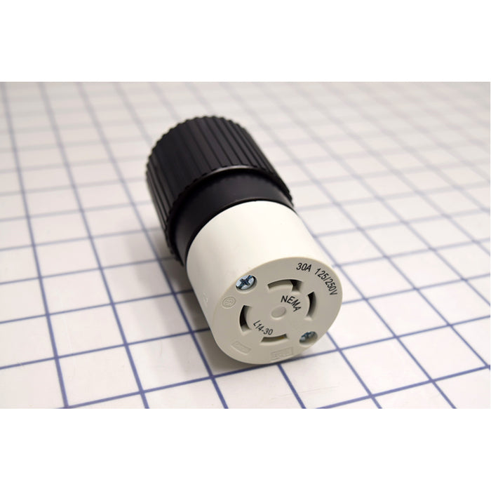 Bryant Locking Connector 30A 125/250V L14-30R Black And White (71430NC)