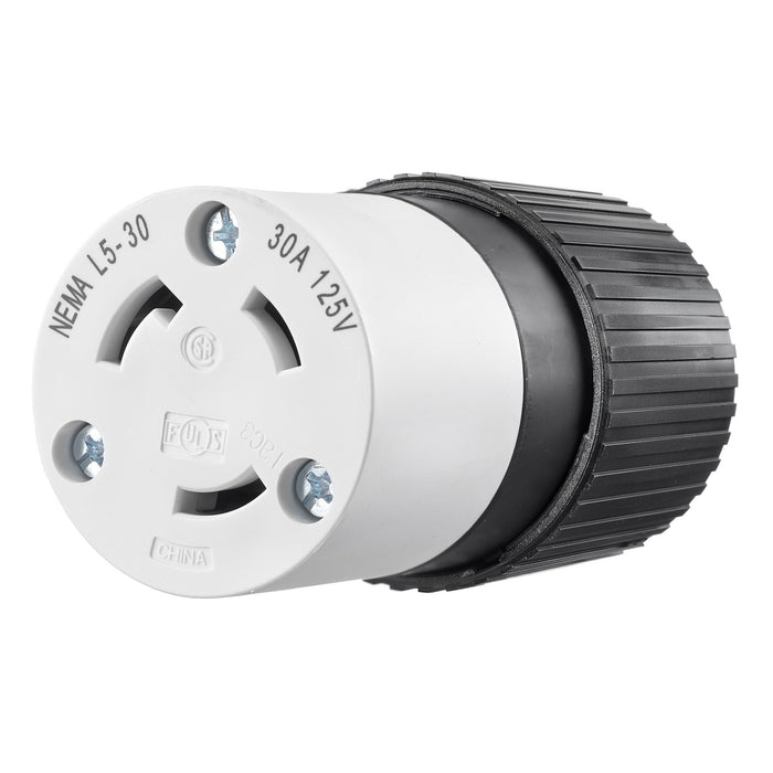 Bryant Locking Connector 30A 125V L5-30R Black And White (70530NC)