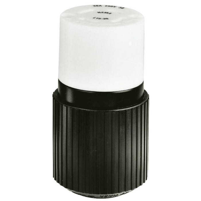 Bryant Locking Connector 30A 3PH 250V L15-30R Black And White (71530NC)