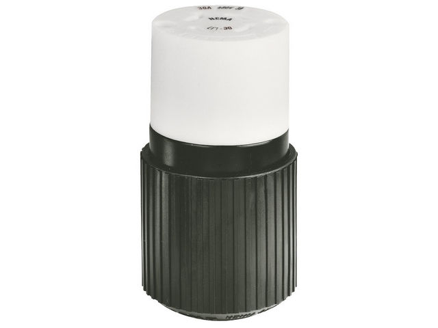 Bryant Locking Connector 30A 3PH 600V L17-30R Black And White CN (71730NCC)