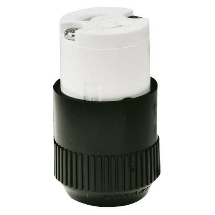 Bryant Locking Connector Midget 15A 125V ML-1R Black And White (7464N)