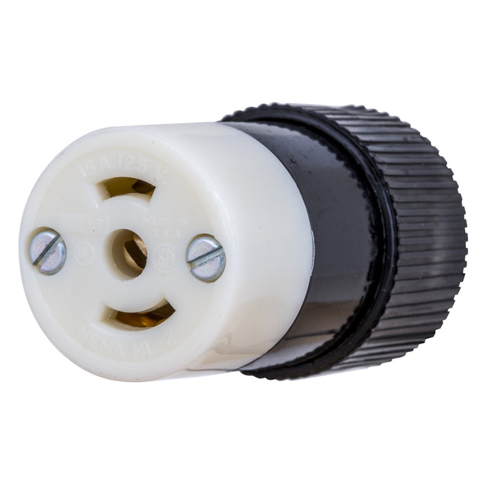 Bryant Locking Connector Midget 15A 125V ML-2R Brown (7593NC)