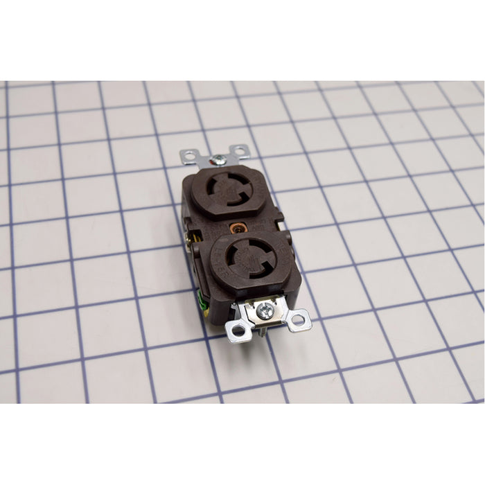 Bryant Locking Duplex Receptacle 15A 125V L5-15R Brown (4700DR)