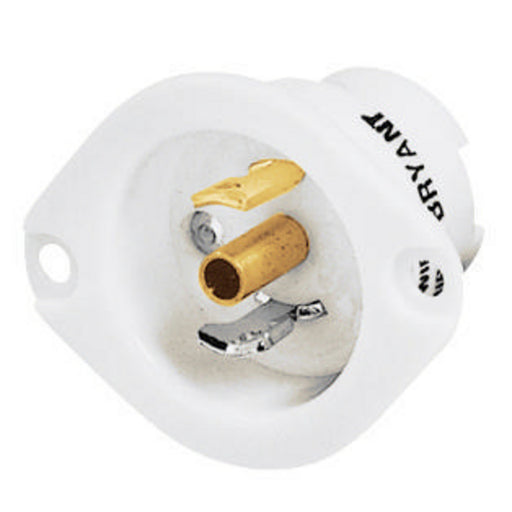 Bryant Locking Flanged Inlet Midget 15A 125V ML-2P (7595MB)