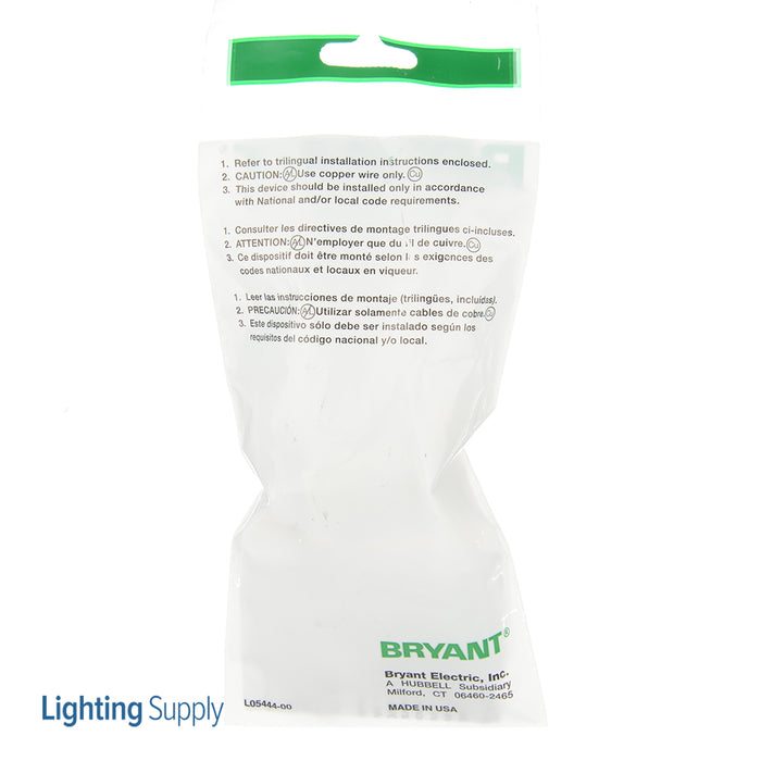 Bryant Locking Flanged Inlet 15A 125V L5-15P White (4716MB)