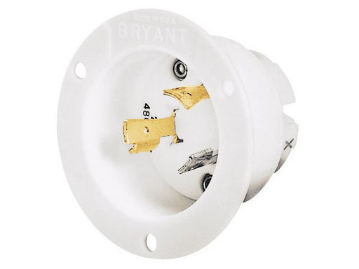 Bryant Locking Flanged Inlet 20A 277V L7-20P White (70720MB)
