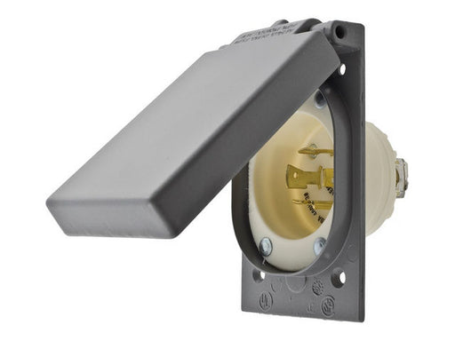 Bryant Locking Flanged Inlet 20A 3PH 480V L16-20P Weatherproof (71620MBWP)