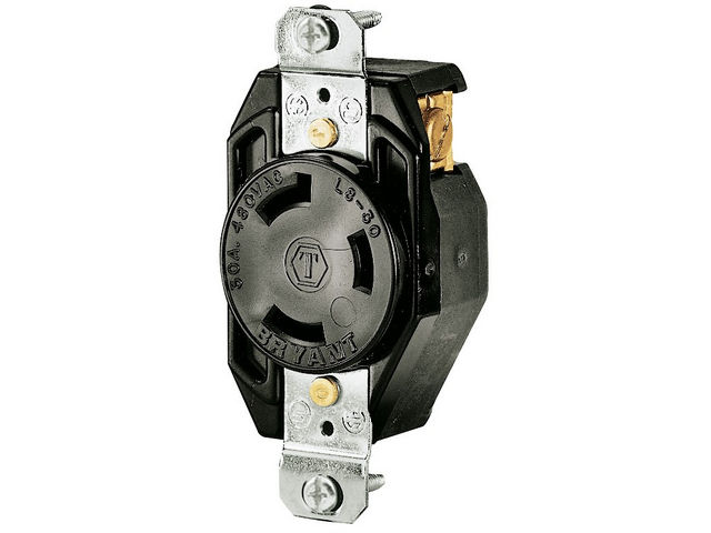 Bryant Locking Flanged Inlet 30A 480V L8-30R White (70830FR)
