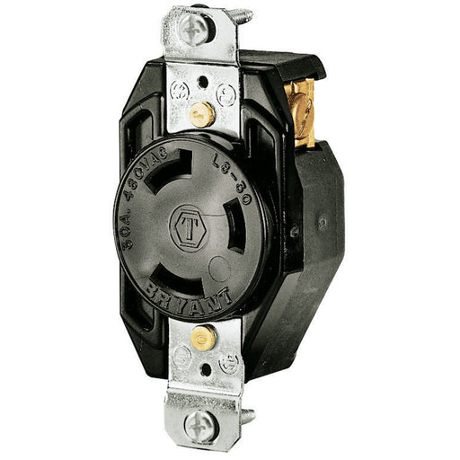 Bryant Locking Flanged Inlet 30A 480V L8-30R White (70830FR)