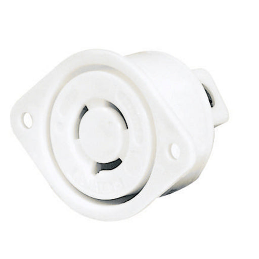 Bryant Locking Flanged Receptacle 15A 250V L6-15R White (70615ER)