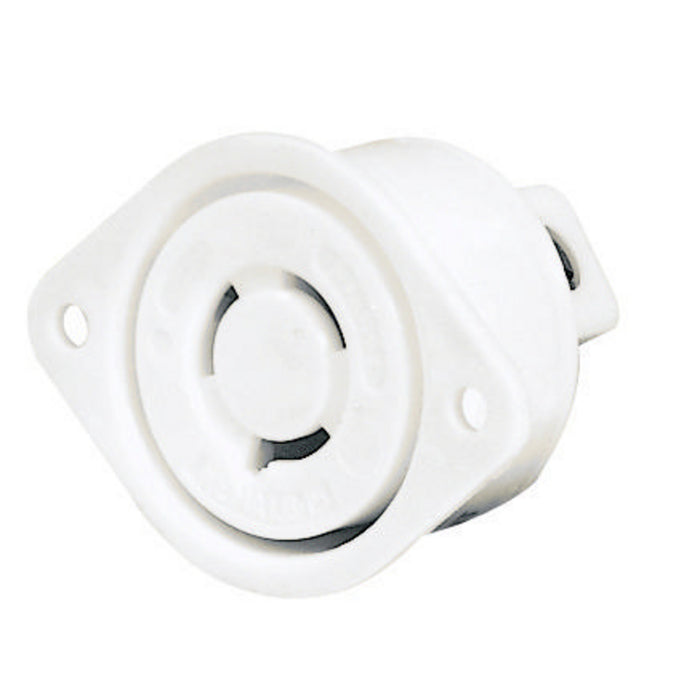 Bryant Locking Flanged Receptacle 15A 250V L6-15R White (70615ER)