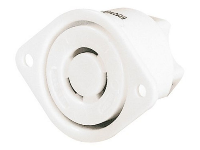 Bryant Locking Flanged Receptacle 3P3W 15A125/10A250V (7557ER)