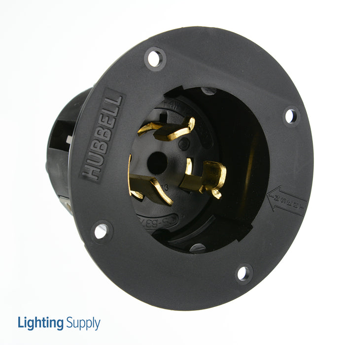 Bryant Locking Inlet 50A 125/250V 3P4W LC (CS6375L)