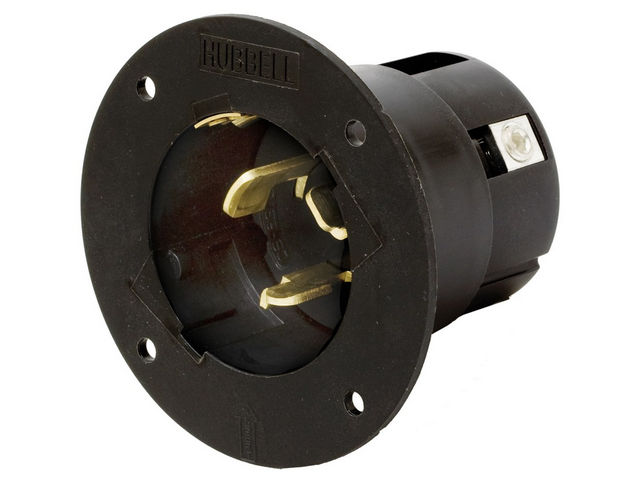 Bryant Locking Inlet 50A 125/250V 3P4W LC (CS6375L)