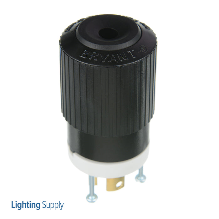 Bryant Locking Plug 15A 125V L5-15P Black And White (4721NP)