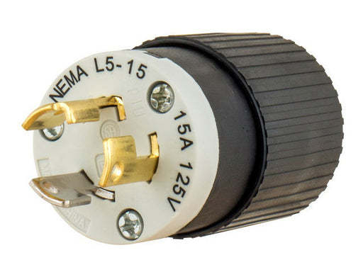 Bryant Locking Plug 15A 125V L5-15P Black And White CN (4721NPC)