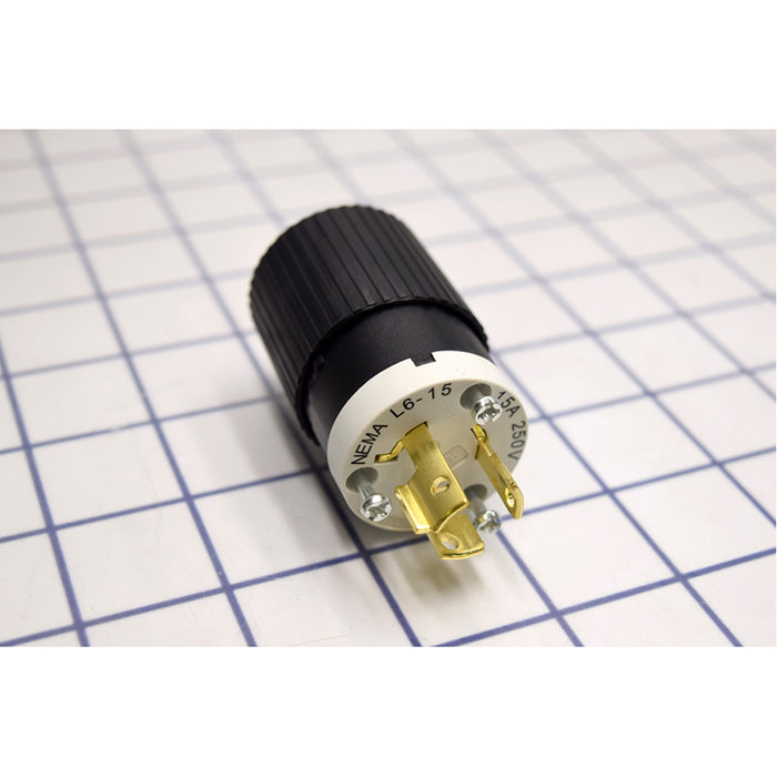 Bryant Locking Plug 15A 250V L6-15P Black And White (70615NP)