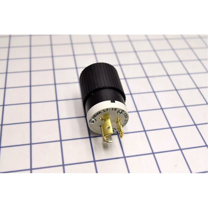 Bryant Locking Plug 15A 277V L7-15P Black And White (4770NP)