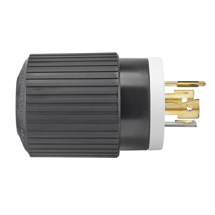 Bryant Locking Plug 20A 125/250V L14-20P Black And White (71420NP)