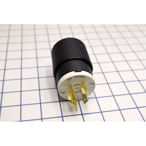 Bryant Locking Plug 20A 125/250V L14-20P Black And White (71420NP)
