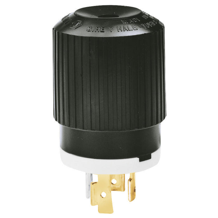 Bryant Locking Plug 20A 3PH 250V L15-20P Black And White (71520NP)