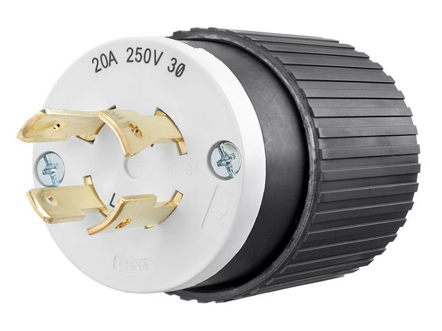 Bryant Locking Plug 20A 3PH 250V L15-20P Black And White CN (71520NPC)
