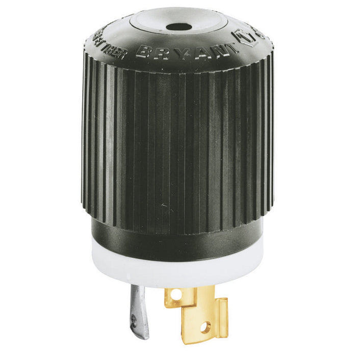 Bryant Locking Plug 20A 480V L8-20P Black And White (70820NP)