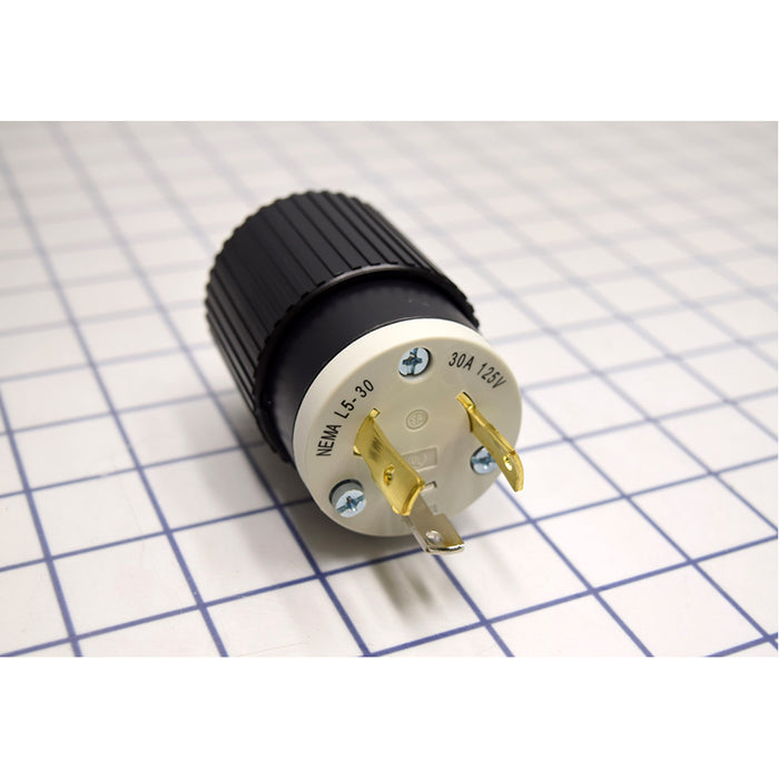 Bryant Locking Plug 30A 125V L5-30P Black And White (70530NP)