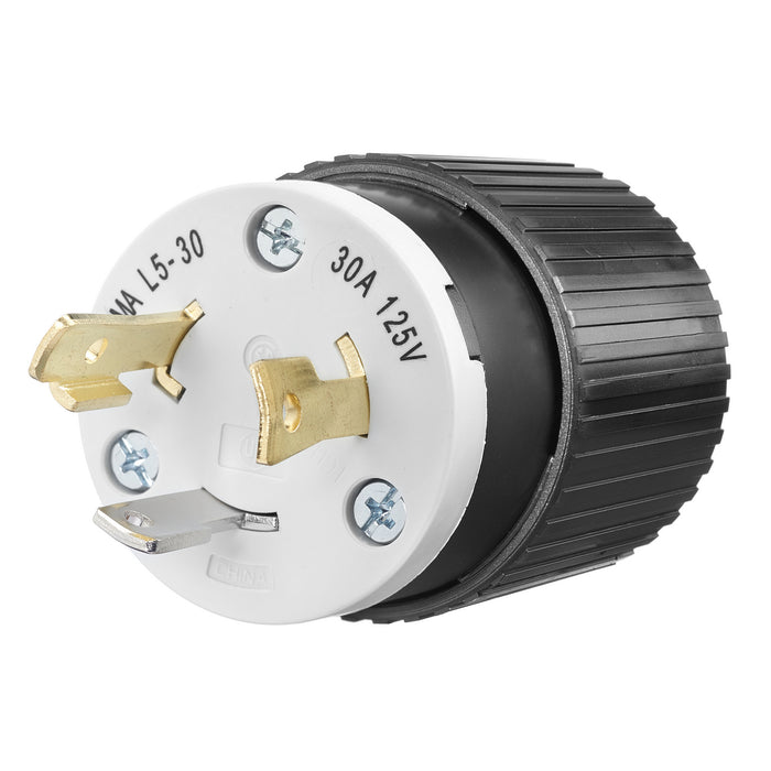 Bryant Locking Plug 30A 125V L5-30P Black And White (70530NP)