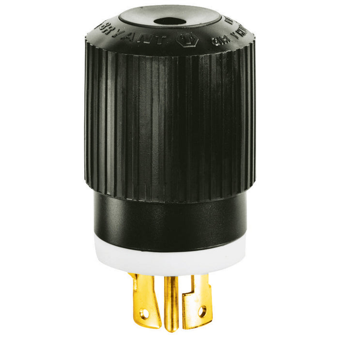 Bryant Locking Plug 30A 277/480V L22-30P Black And White (72230NP)