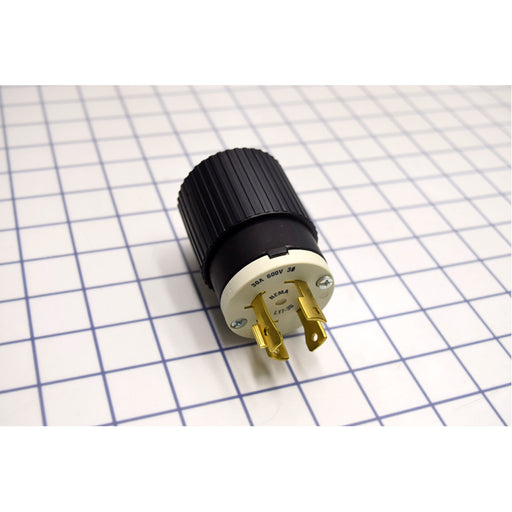 Bryant Locking Plug 30A 3PH 600V L17-30P Black And White (71730NP)