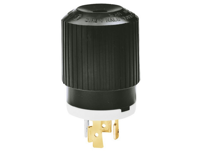 Bryant Locking Plug 30A 3PH 600V L17-30P Black And White CN (71730NPC)