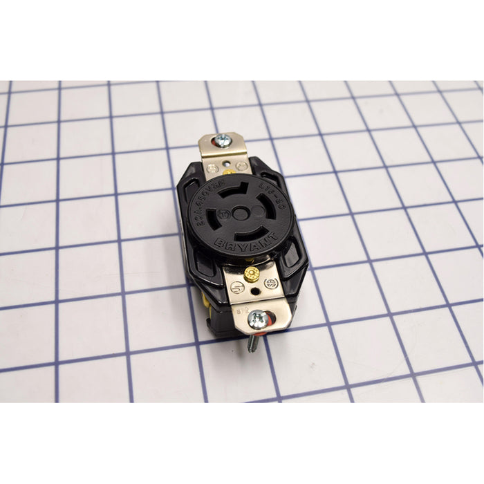 Bryant Locking Receptacle 20A 3PH 480V L16-20R Black (71620FR)