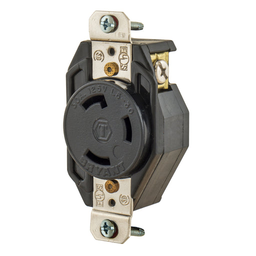Bryant Locking Receptacle 30A 125V L5-30R Black (70530FR)