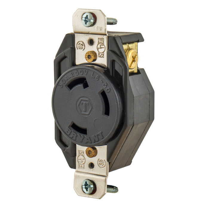 Bryant Locking Receptacle 30A 250V L6-30R Black (70630FR)