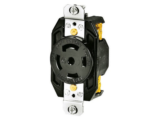 Bryant Locking Receptacle 30A 277/480V L22-30R Black (72230FR)