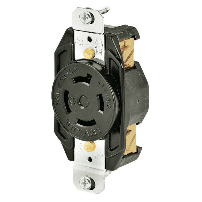 Bryant Locking Receptacle 30A 3PH 600V L17-30R Black (71730FR)