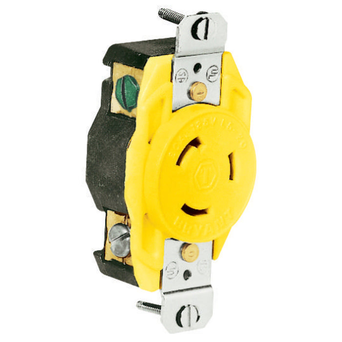 Bryant Locking Receptacle CM 20A 125V L5-20R Yellow (70520FRCR)