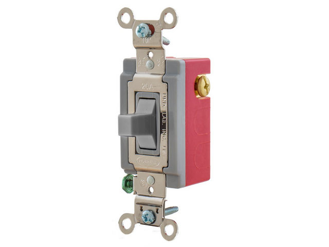 Bryant Momentary Toggle 20A 120/277V SPDT Gray (4921GRY)
