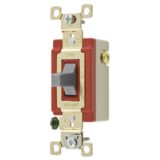 Bryant Momentary Toggle 20A 120/277V SPDT Gray (4921GRY)