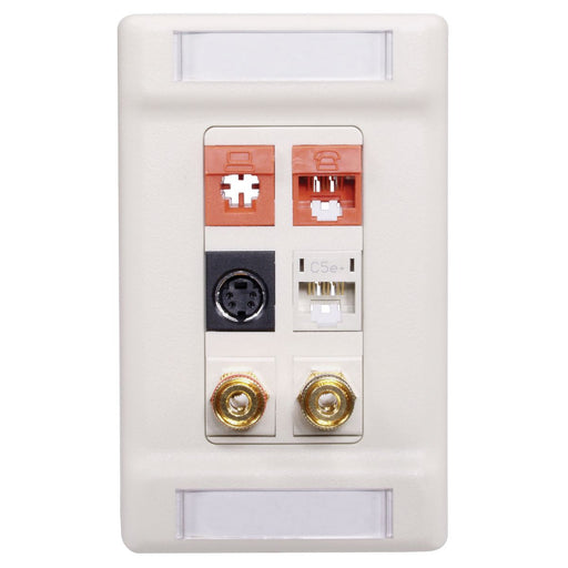 Bryant Plate 1-Gang Cover Loads Up To 6-Port Label Field White (IFP126W)