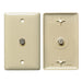 Bryant Plate 1-Gang With F-Type Connector Ivory (NS750I)