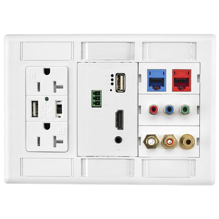 Bryant Plate 3-Gang 1 Decorator 2 iStation Frame 3-Unit Gray (IMFP1D2GY)