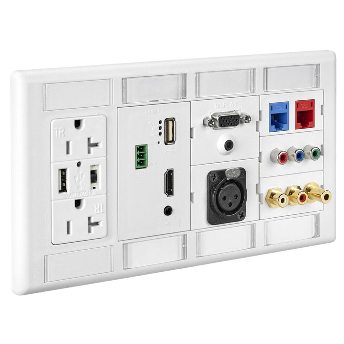 Bryant Plate 4-Gang 1 Decorator 3 iStation Frame 3-Unit Black (IMFP1D3BK)